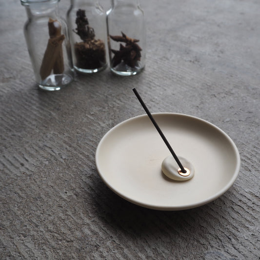 Incense Holder (traditional crafts - Kutani porcelain) KINARI HEMP
