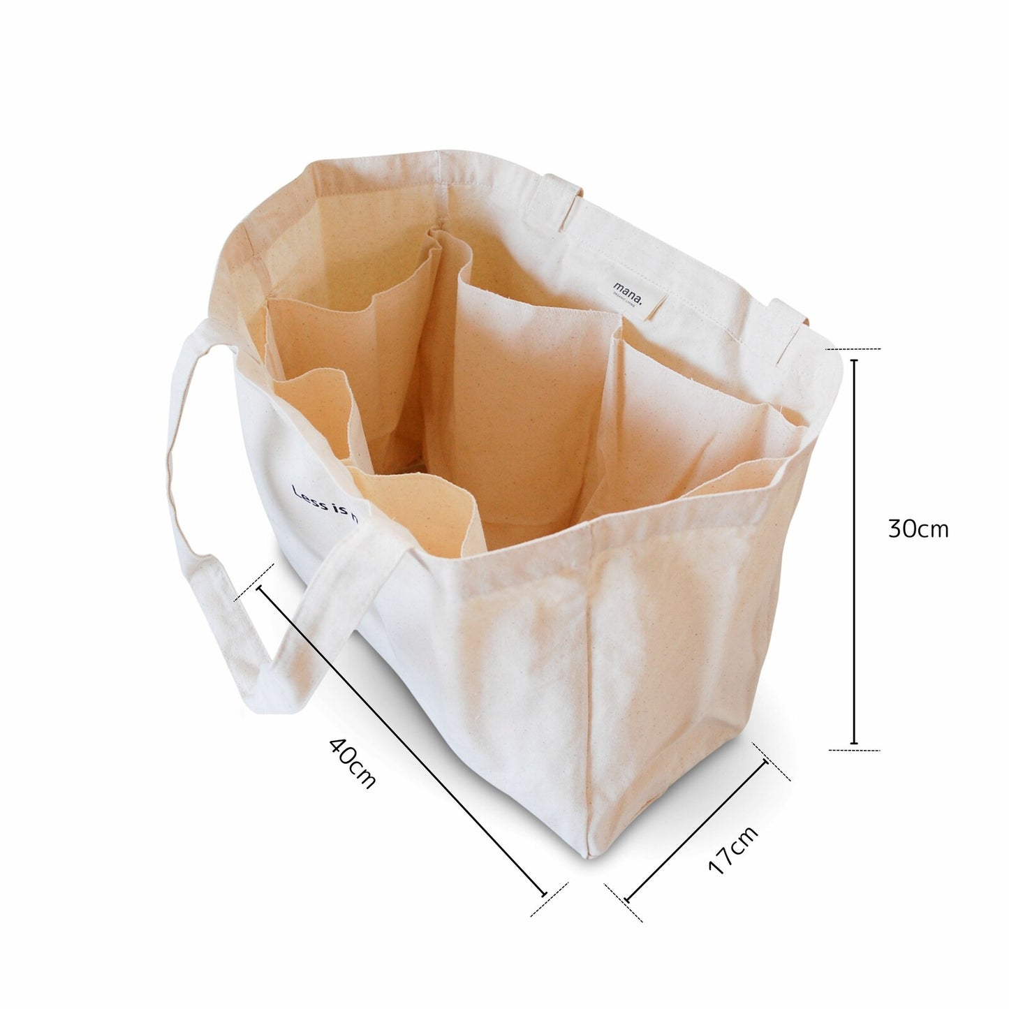 Organic Cotton Multi-Pocket Tote Bag