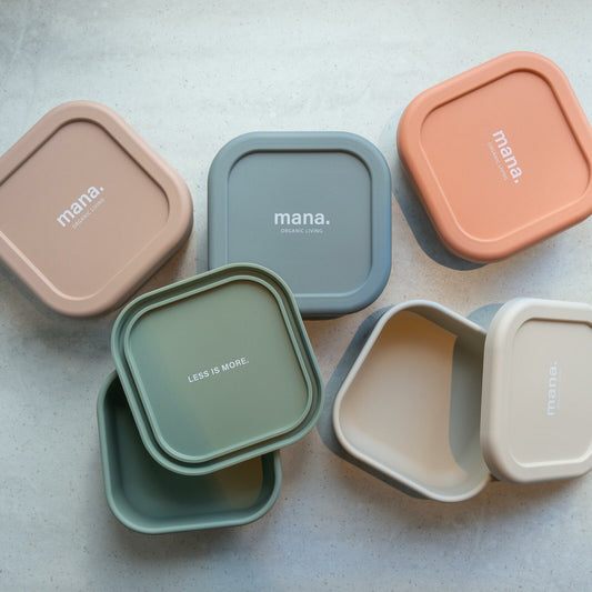 Pastel-Colored Silicone Lunch Box – Square (700ml)