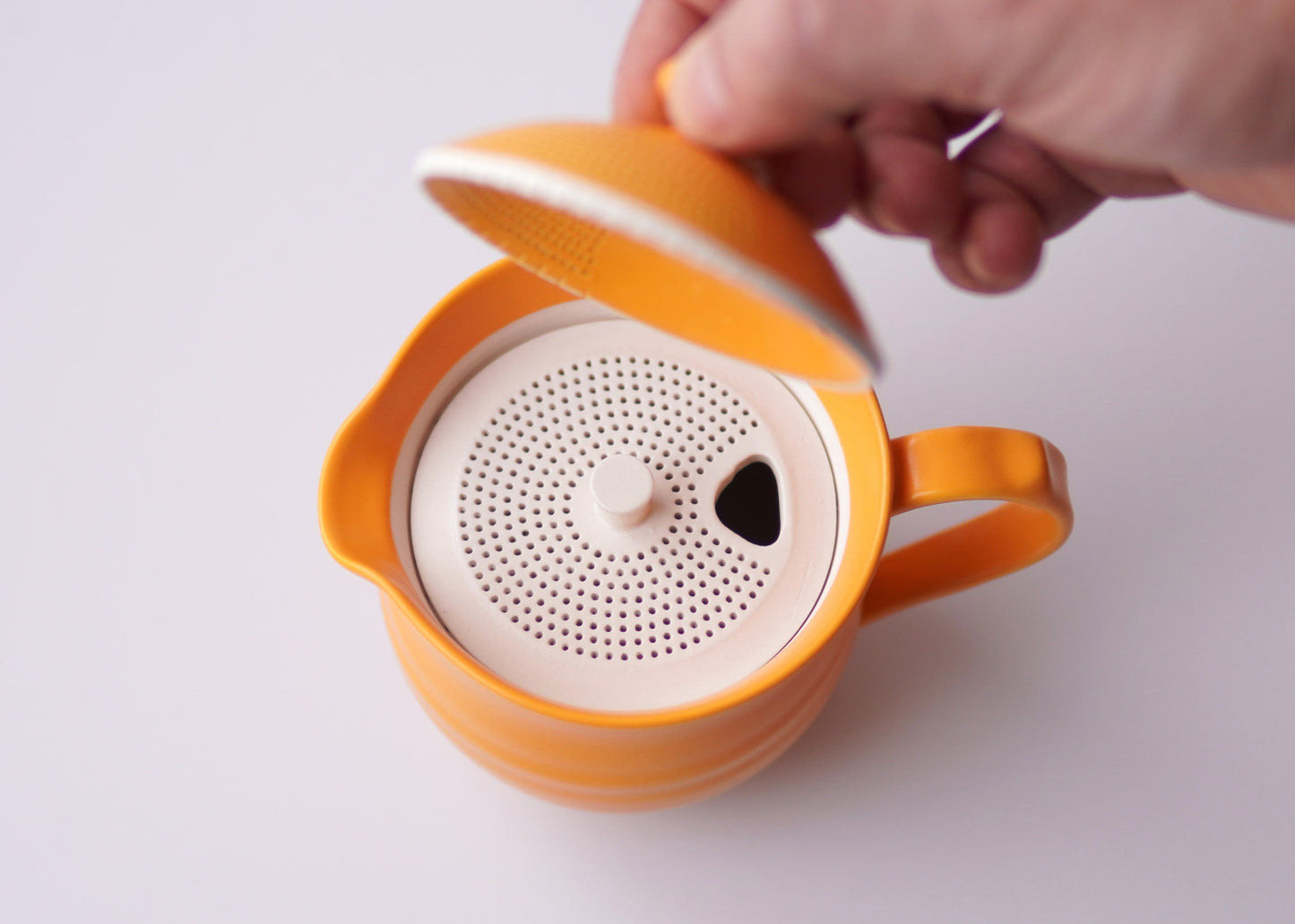 Tea Pot (Retro Orange) - Japanese Artisan