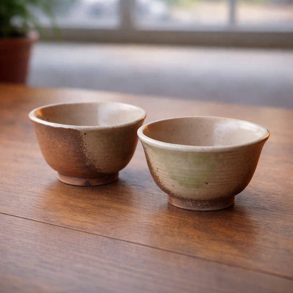 Shigaraki Earthenware Pair Teacup